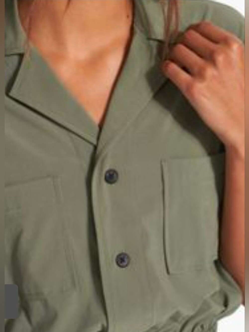 Vuori Villa Utility Romper Pistachio Green Utility Short Romper Size Small - Picture 4 of 16